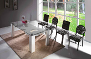 Mesa e Cadeira Lacado Vidro / F.002 / 003-004